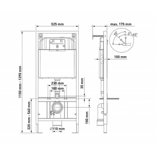 Комплект Berges: инсталляция NOVUM, кнопка D7, унитаз MASCON Rimless, сидение дюропласт Toma Slim SO (043214)