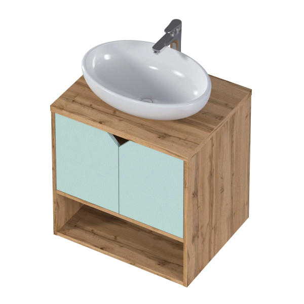 Тумба подвесная 1Marka 600x480x601,5 (дикий дуб натуральный Н1318 ST10 Egger) (Ц0000031344)