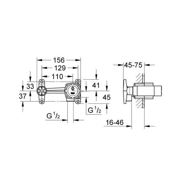 Встраиваемая часть смесителя Grohe Grandera (23319000)