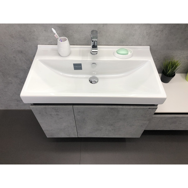 Тумба подвесная с раковиной Comforty Осло 800x450x630 дуб светлый (00-00000836)