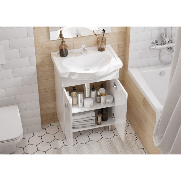 Тумба напольная Aquaton Фиджи 554x340x700 белый (1.A179.6.01F.G01.0)