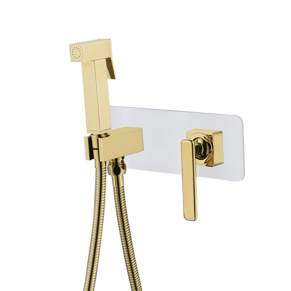 Смеситель для биде Lemark Mista белый/золото с гигиеническим душем (LM6419WG) Смеситель для биде Lemark Mista белый/золото с гигиеническим душем (LM6419WG)