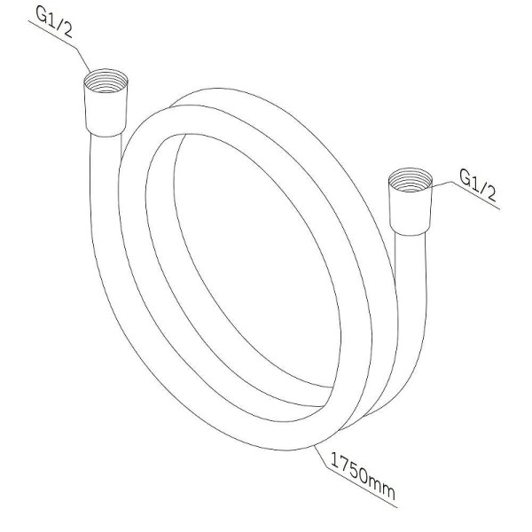 Шланг для душа AM.PM 175 см черный (F0417B22) Шланг для душа AM.PM 175 см черный (F0417B22)