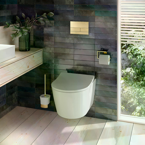 Инсталляция для подвесного унитаза Rea с клавишей Gold Mat (KPL-E0055)