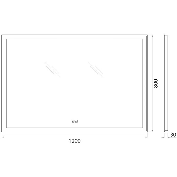 Зеркало с подсветкой BelBagno SPC-GRT 120x80 (SPC-GRT-1200-800-LED-TCH-PHONE)