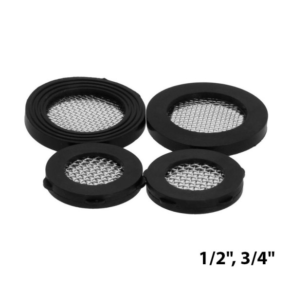 Набор прокладок для смесителя (с сеточкой 1/2" и 3/4" (2шт)) TeRma (10154)