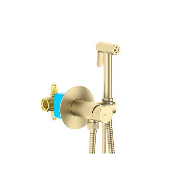 Смеситель с гигиеническим душем Aquatek Европа (гигиеническая лейка, шланг) шлифованное золото (AQ1021BG) Смеситель с гигиеническим душем Aquatek Европа (гигиеническая лейка, шланг) шлифованное золото (AQ1021BG)