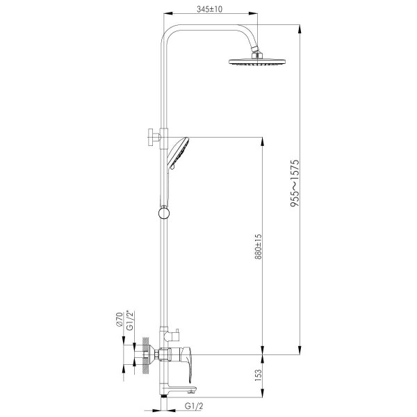Душевая система Rossinka T40-46 (T40-46) Душевая система Rossinka T40-46 (T40-46)