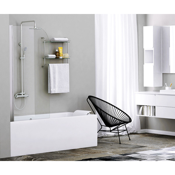 Шторка на ванну WasserKRAFT Leine 35P01-80 80х140 стекло прозрачное Шторка на ванну WasserKRAFT Leine 35P01-80 80х140 стекло прозрачное