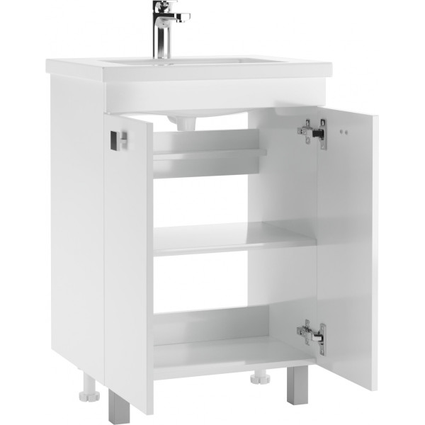 Тумба под умывальник Como 60 Мега без ящика Айсберг Домино (DM4610T)