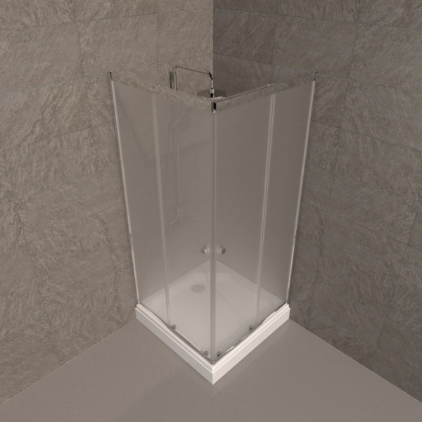 Душевое ограждение Triton Вента 80x80 стекло прозрачное, профиль хром (DK387)