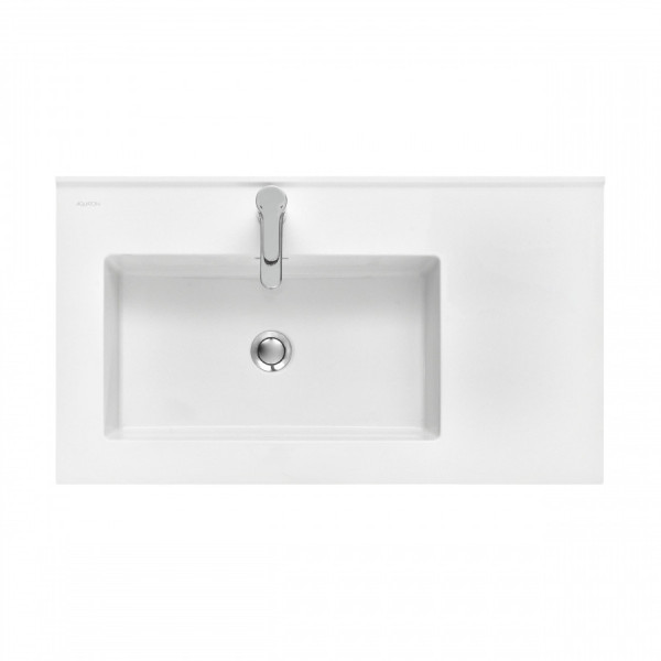Раковина подвесная Aquaton Квадро Про 80x45x16,5 L белый (1.A734.4.31Q.A01.L)