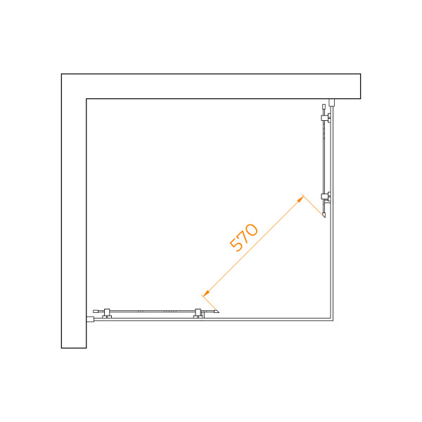 Душевой уголок RGW PA-040B 900x1000 стекло прозрачное, профиль черный (3508104090-14)