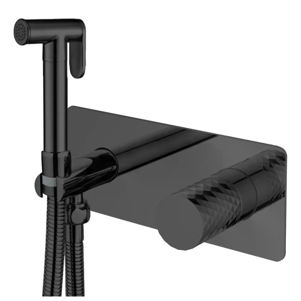 Смеситель с гигиеническим душем Boheme Stick B (черный) (127-BB) Смеситель с гигиеническим душем Boheme Stick B (черный) (127-BB)