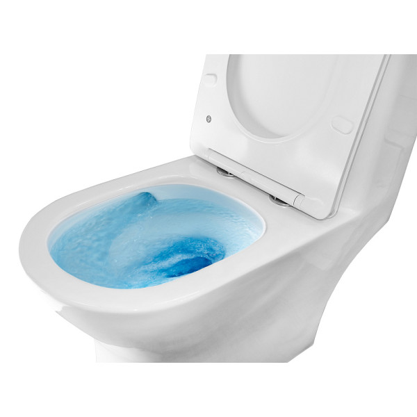 Унитаз напольный Azario Terni 350x670x760 с сиденьем с микролифтом белый (AZ-8618T)