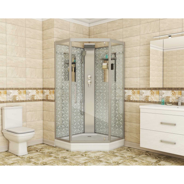 Душевая кабина Niagara Luxe 900*900*2100 стекло прозрачное, профиль хром (NGL-7799WBK)