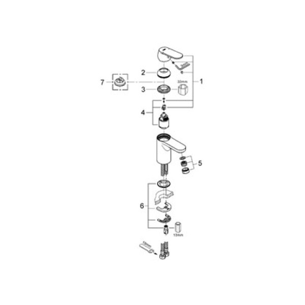 Смеситель для раковины Grohe Eurosmart Cosmopolitan (32824000)