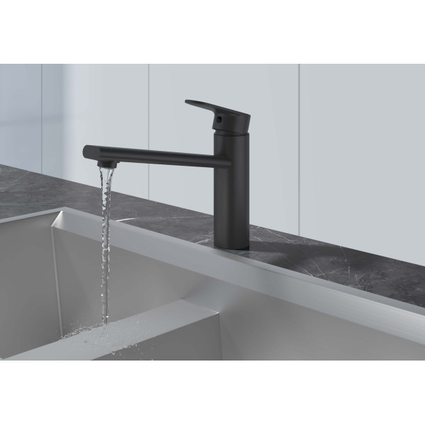 Смеситель для кухни Aquatek Ника черный матовый (AQ1880MB)