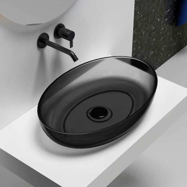 Раковина накладная ABBER Kristall 60x40 черная (AT2801Onyx) Раковина накладная ABBER Kristall 60x40 черная (AT2801Onyx)