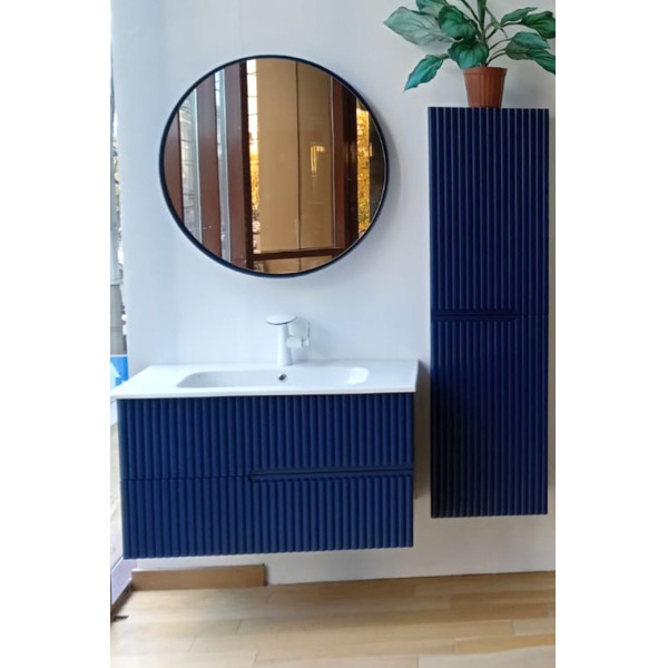 Тумба подвесная Orka Moonlight 910x510x510 с раковиной синий матовый (5001498)