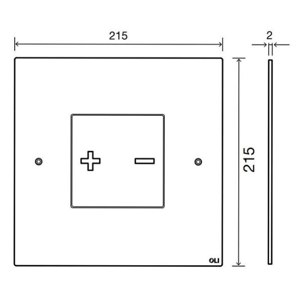 Клавиша смывная Oli INO-X 03 хром матовый (661003)