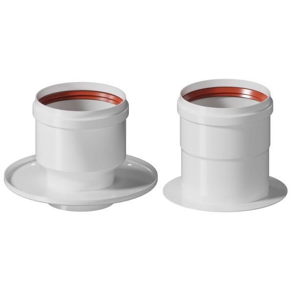 Комплект адаптеров Okseler (воздуховод + газоход) для перехода на двухтрубную систему 80/80 (oks00039)