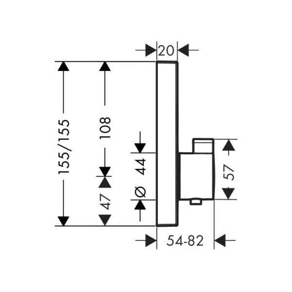 Смеситель термостатический для душа Hansgrohe Select (15763000)