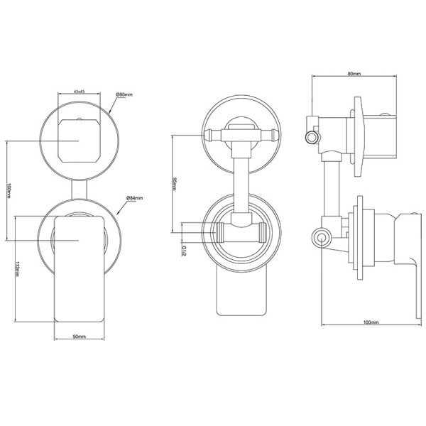 Смеситель для душевой кабины Melodia Etude хром (MDV30051)