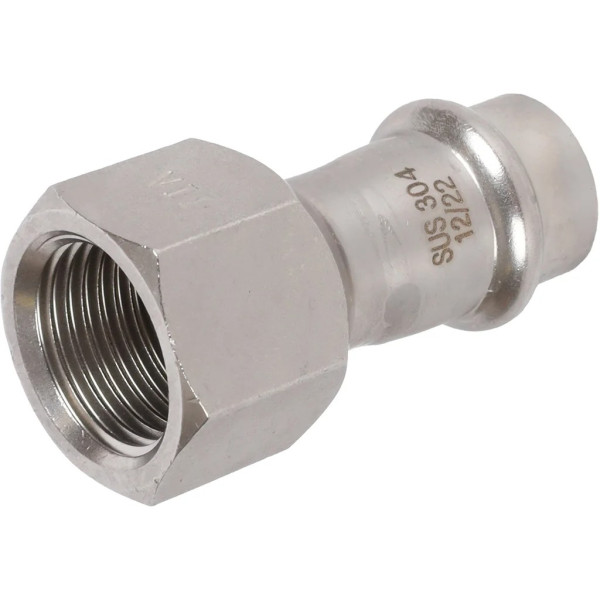 Переход 15х1/2"В Rommer из нержавеющей стали (пресс) (RSS-0022-001512) Переход 15х1/2"В Rommer из нержавеющей стали (пресс) (RSS-0022-001512)