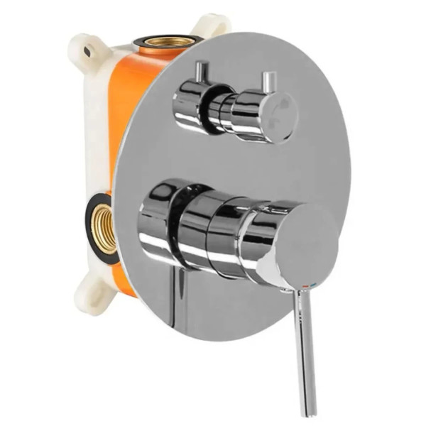 Душевая система для ванны с верхним душем Rea Lungo + Box Titanium (REA-P6380)