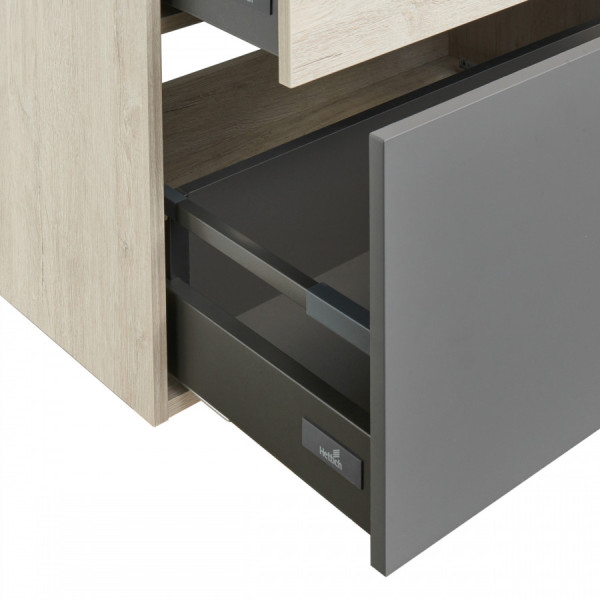 Тумба подвесная Aquaton Лофт Урбан 1000x450x510 черный, орегон (1.A247.7.01L.QX6.0)