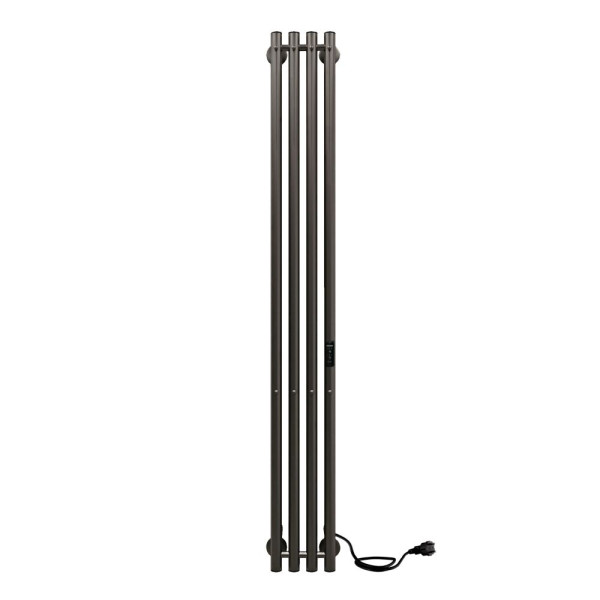 Полотенцесушитель электрический Indigo Style 4 1200x180 унив.подкл.RxL, Gun Metal (LSE120-18GNSRt)