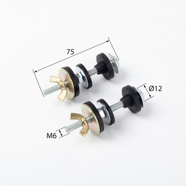 Комплект крепления бачка к унитазу Iddis металл, 2 шт, M6x75 (907M6752SK) Комплект крепления бачка к унитазу Iddis металл, 2 шт, M6x75 (907M6752SK)