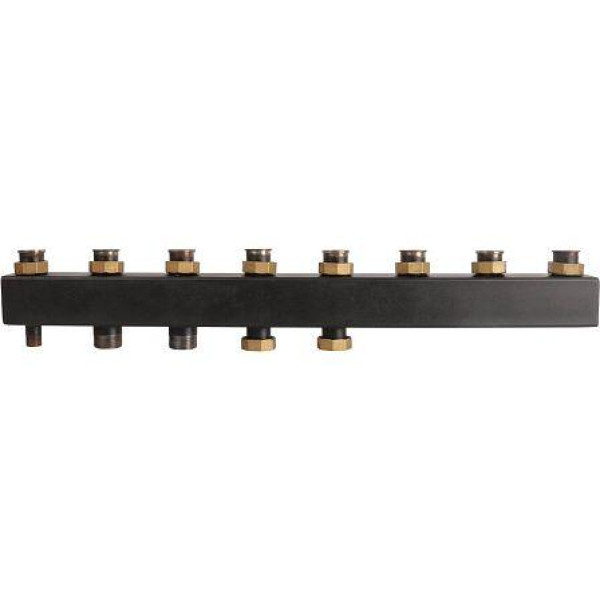 Коллектор распределительный Rommer 1 1/2" на 4(5) контура (сталь, до 85 кВт) (RDG-0017-004045) Коллектор распределительный Rommer 1 1/2" на 4(5) контура (сталь, до 85 кВт) (RDG-0017-004045)