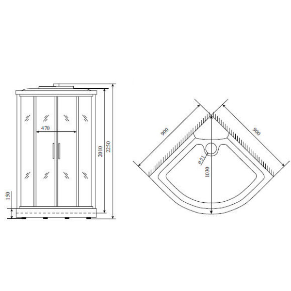 Душевая кабина Timo T-6609 Silver 90x90x220 стекло прозрачное, профиль хром (T-6609 S)