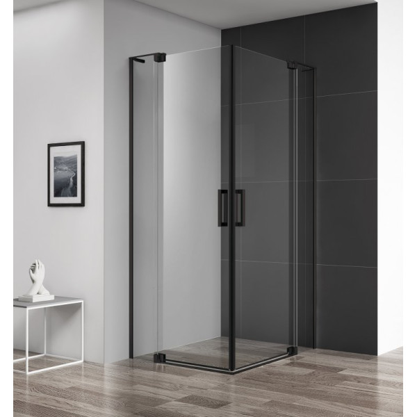 Душевой уголок Cezares Slider 70x90x195 стекло прозрачное, профиль черный (SLIDER-AH-2-70/80-90/100-C-NERO) Душевой уголок Cezares Slider 70x90x195 стекло прозрачное, профиль черный (SLIDER-AH-2-70/80-90/100-C-NERO)