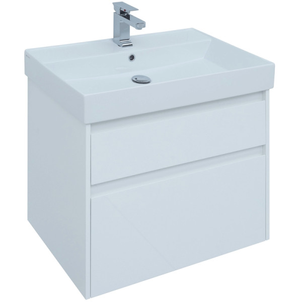 Тумба подвесная Aquanet Nova Lite 75 белый (2 ящика) (00242272)