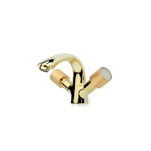 Смеситель для раковины Boheme Royal Cristal золотой (291-Royal/CRST)