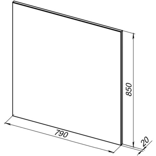 Зеркало Aquanet Lino 79x85 белый матовый (00253907)