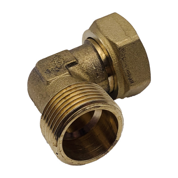 Угольник 3/4" ВН с накидной гайкой и плоской прокладкой Tiemme (латунь) 1500896 / 1527 Угольник 3/4" ВН с накидной гайкой и плоской прокладкой Tiemme (латунь) 1500896 / 1527