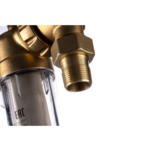 Фильтр самоочищающийся с редуктором Гейзер-Бастион 7508095233 3/4" (прозрачный корпус, со сгонами) (32678) Фильтр самоочищающийся с редуктором Гейзер-Бастион 7508095233 3/4" (прозрачный корпус, со сгонами) (32678)