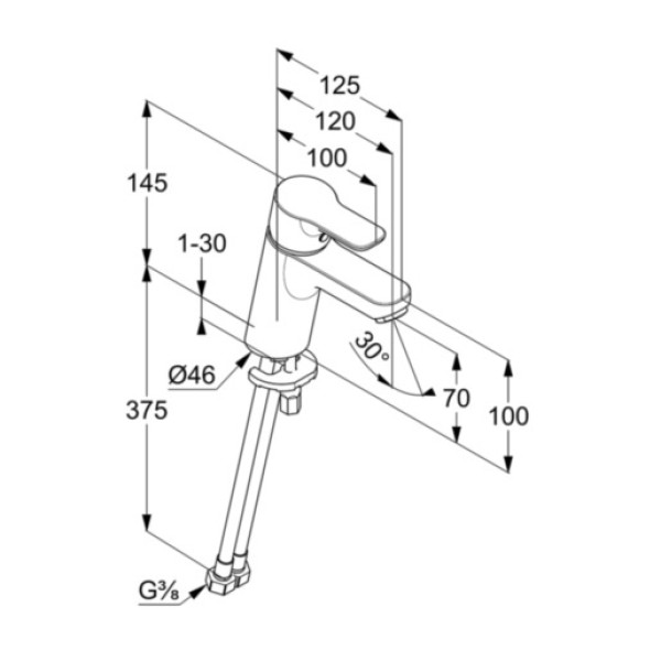 Смеситель для раковины Kludi Pure&Easy хром (370280565) Смеситель для раковины Kludi Pure&Easy хром (370280565)