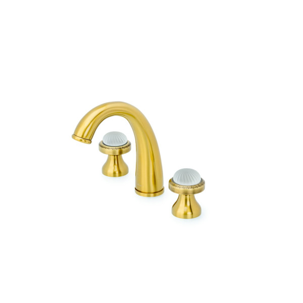 Смеситель для раковины на 3 отверстия Boheme Satine бронзовый (317-ST)