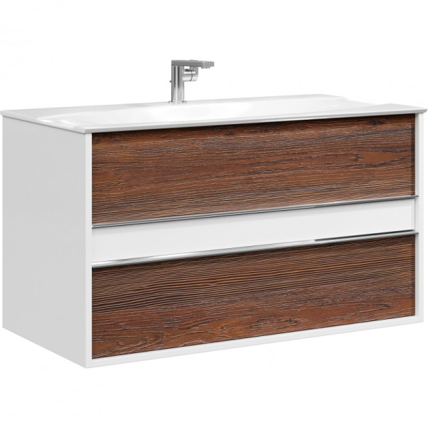 Тумба подвесная Aqwella Evolution 1000x520x570 темное дерево/белый глянец (EV0110CD) Тумба подвесная Aqwella Evolution 1000x520x570 темное дерево/белый глянец (EV0110CD)