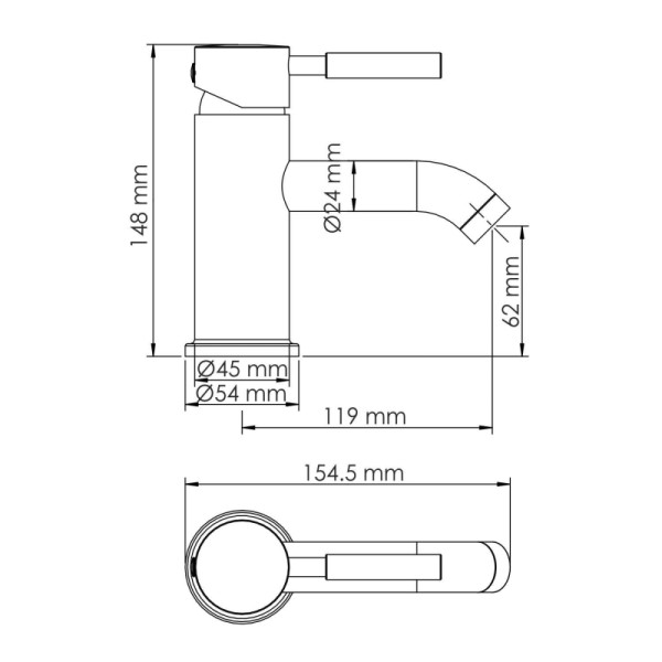 Смеситель для раковины WasserKRAFT хром (4205)