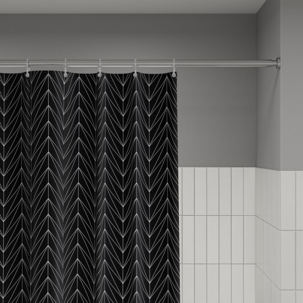 Шторка для ванн текстильная Iddis Base 180x200 черный (BB05P18i11)