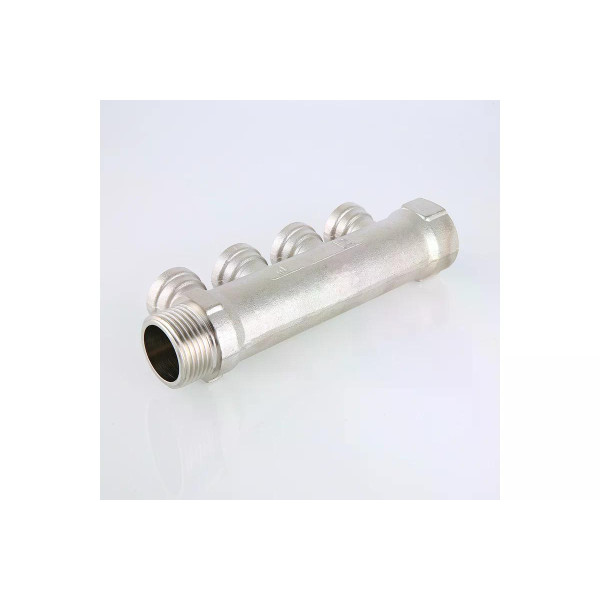 Коллектор 4 отв. 1"x1/2"В Valtec (никель) (VTc.550.N.0604) Коллектор 4 отв. 1"x1/2"В Valtec (никель) (VTc.550.N.0604)