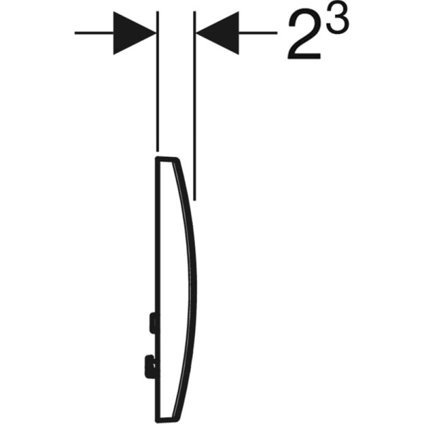 Смывная клавиша Geberit Delta20 двойной смыв, матовый хром (115.127.46.1)