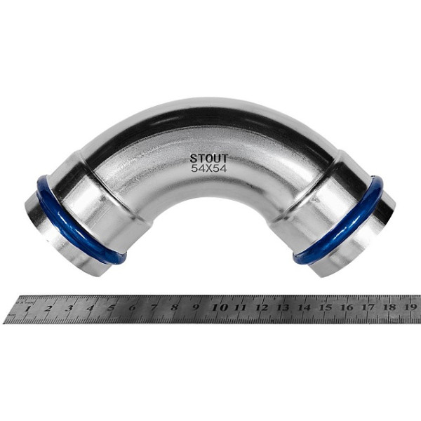 Угол 15х90 двухраструбный Stout SSS-2003 ВПр-ВПр (нерж.ст., пресс) SSS-2003-000054 Угол 15х90 двухраструбный Stout SSS-2003 ВПр-ВПр (нерж.ст., пресс) SSS-2003-000054
