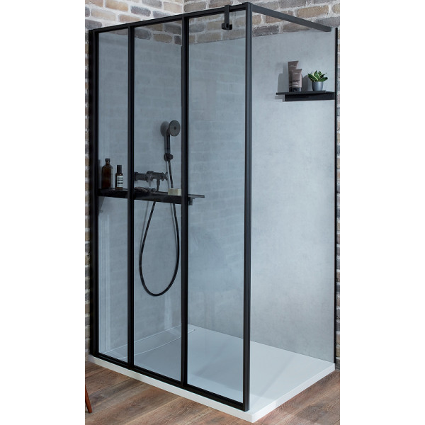 Душевое ограждение Jacob Delafon Nouvelle 30x200 стекло прозрачное, профиль черный (E94WI30-B1)